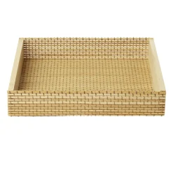 Boîte de rangement en bambou 17x17xH3cm