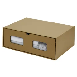 Boîte de rangement en carton avec fenêtre transparente 46x34xH16cm