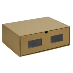 Boîte de rangement en carton avec fenêtre transparente 46x34xH16cm