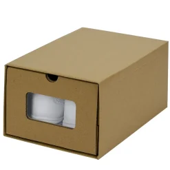 Boîte de rangement en carton avec fenêtre transparente 34x23xH16cm < Gifi Clearance