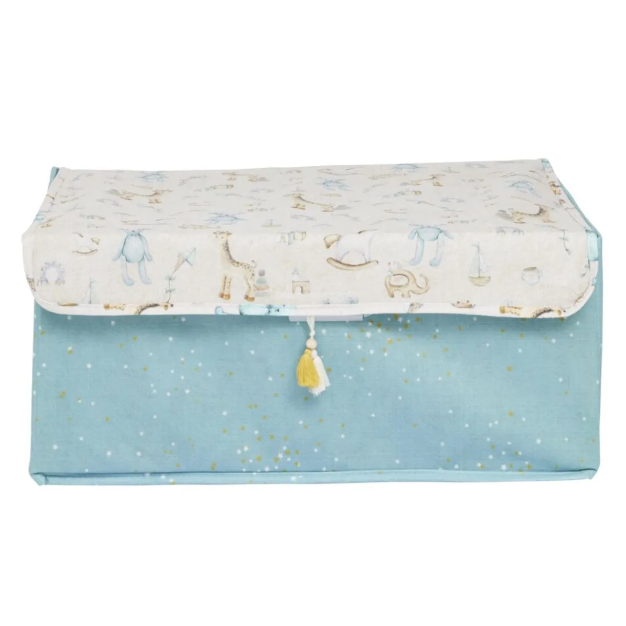 Boîte de rangement enfant rose ou bleu x3 - 28x14xH14cm < Gifi Discount