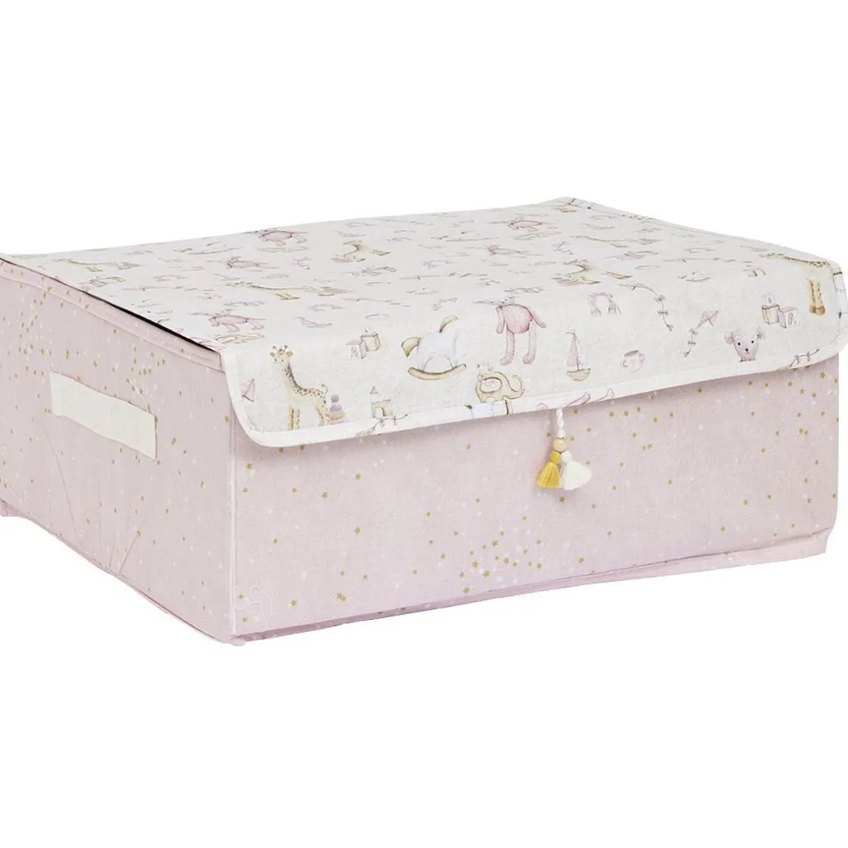 Boîte de rangement enfant rose ou bleu x3 - 28x14xH14cm < Gifi Discount