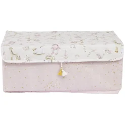 Boîte de rangement enfant rose ou bleu x3 - 28x14xH14cm < Gifi Discount