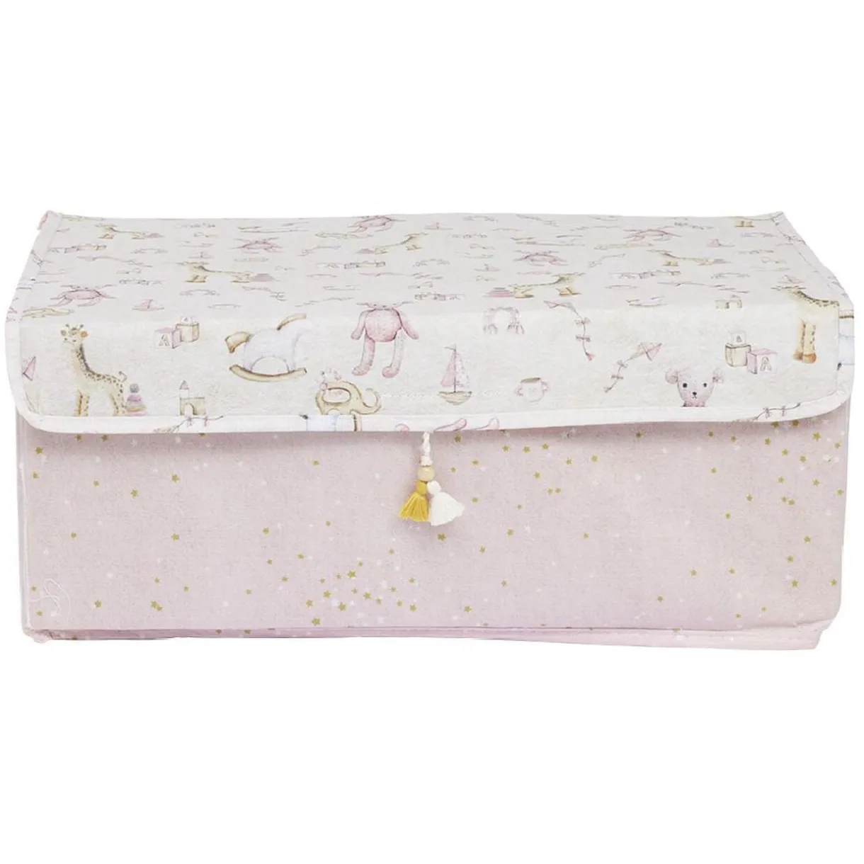 Boîte de rangement enfant rose ou bleu x3 - 28x14xH14cm < Gifi Discount