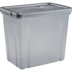 Boîte de rangement en plastique gris fumée 8,8L < Gifi Outlet