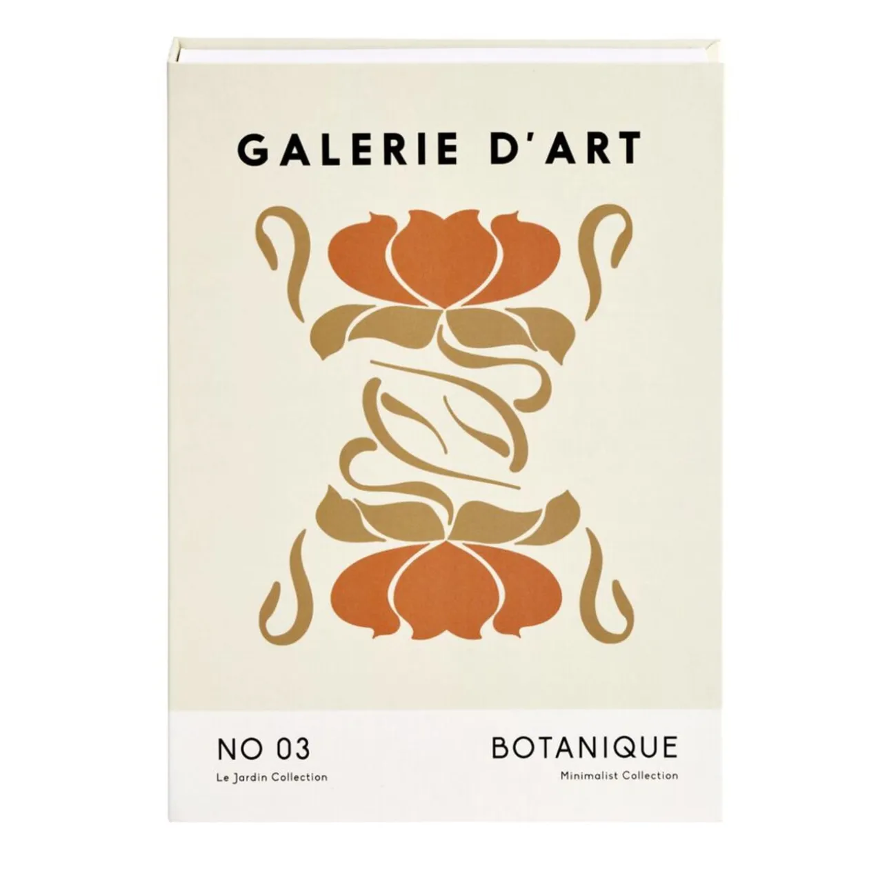Boîte de rangement forme livre déco Galerie d'art 25x18xÉp3,7cm (2 modèles)