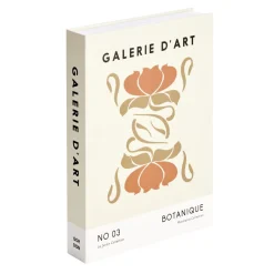 Boîte de rangement forme livre déco Galerie d'art 25x18xÉp3,7cm (2 modèles)