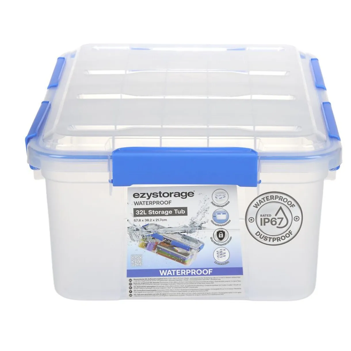 Boîte de rangement 32L hermétique étanche transparente < Gifi Discount
