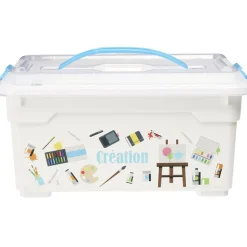 Boîte de rangement motif loisirs créatifs 12L