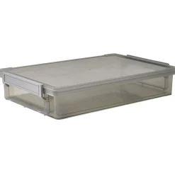 Boîte de rangement noir fumé A4 fermeture clip 4L