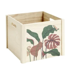 Boîte de rangement ouvert en bois 34x28xH34cm (2 modèles)