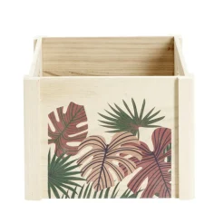 Boîte de rangement ouvert en bois 25x18xH25cm (2 modèles) < Gifi Sale