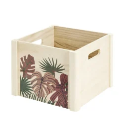 Boîte de rangement ouvert en bois 25x18xH25cm (2 modèles) < Gifi Sale