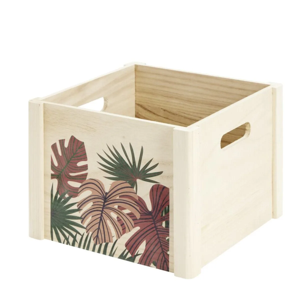 Boîte de rangement ouvert en bois 25x18xH25cm (2 modèles) < Gifi Sale