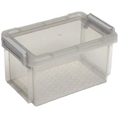 Boîte de rangement plastique à clips 0,7 L gris < Gifi Outlet