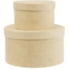 Boîte de rangement ronde beige Ø15xH9cm < Gifi Outlet