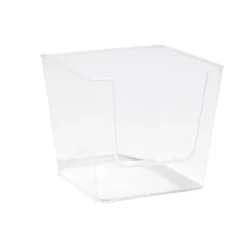 Boîte de rangement salle de bain plastique transparent 16,5x16,5xH14,5 cm < Gifi New