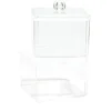 Boîte de rangement salle de bain 2 compartiments 9,3x9,3xH15,5cm