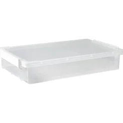 Boîte de rangement transparente A4 fermeture clip 4L