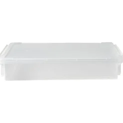 Boîte de rangement transparente A4 fermeture clip 4L