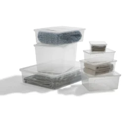 Boîte de rangement transparente 18 L