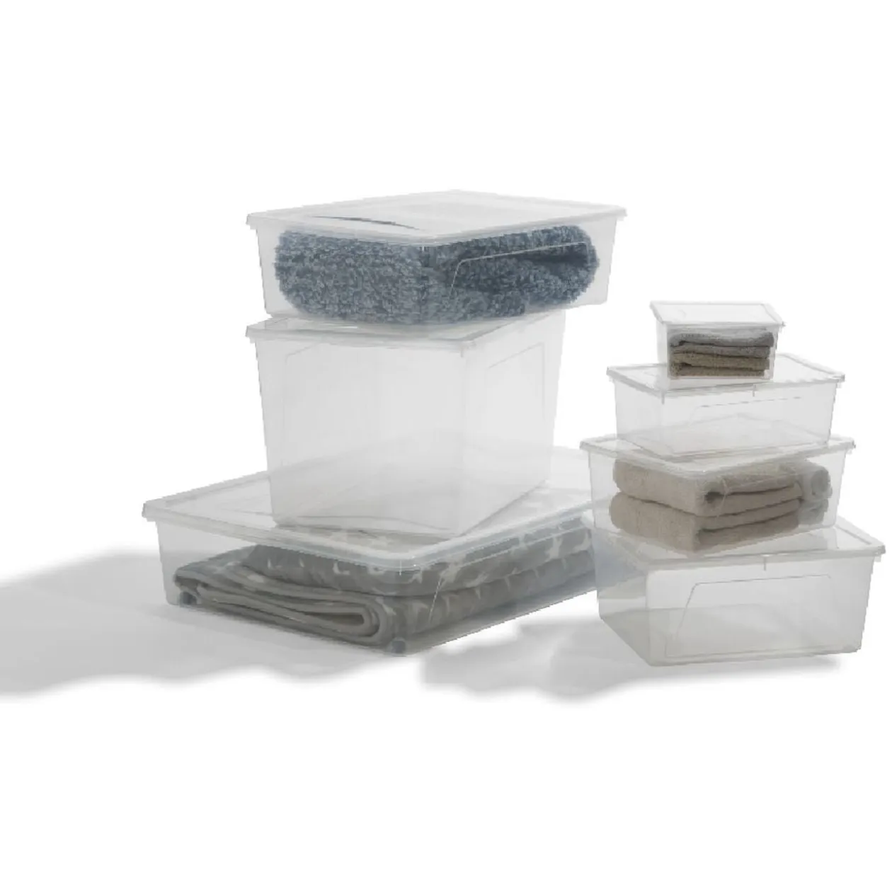 Boîte de rangement transparente 46 L