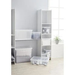 Boîte de rangement transparente avec couvercle 8,8L