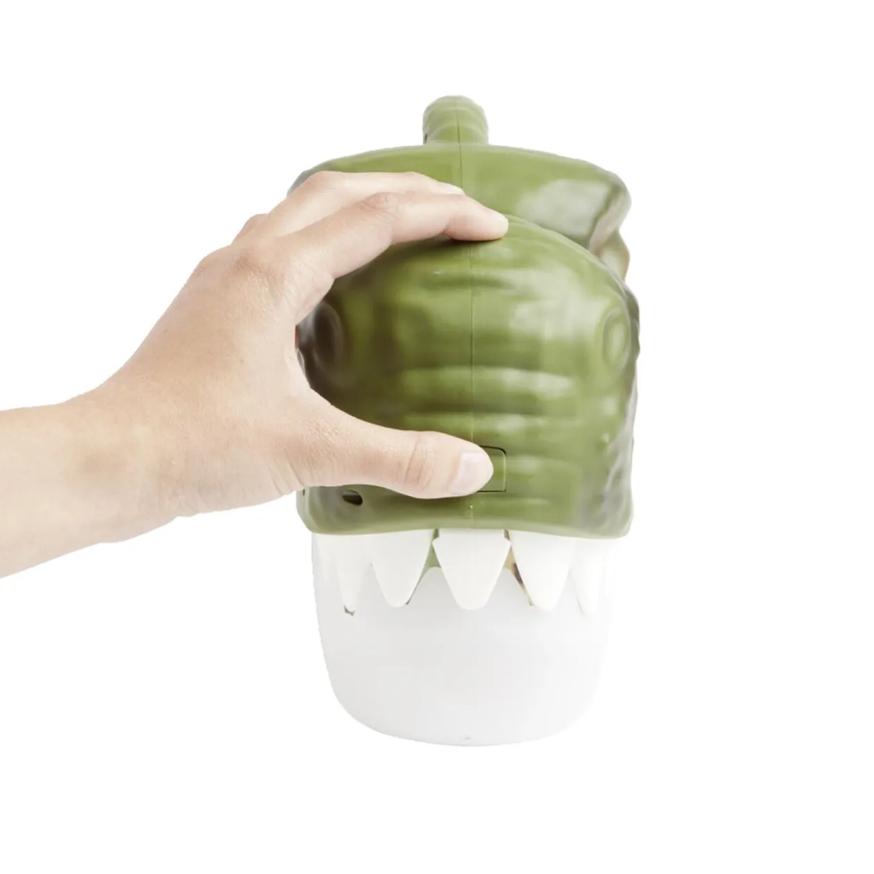 Boîte de rangement tête de dinosaure avec figurines