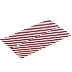 Boîte emballage cadeaux forme bonbon de Noël à monter x4 rouge et blanc