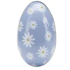 Boîte en fer forme oeuf 13x9xH7cm (3 modèles)