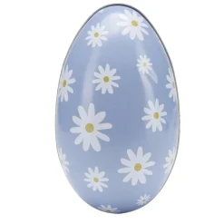 Boîte en fer forme oeuf 13x9xH7cm (3 modèles)