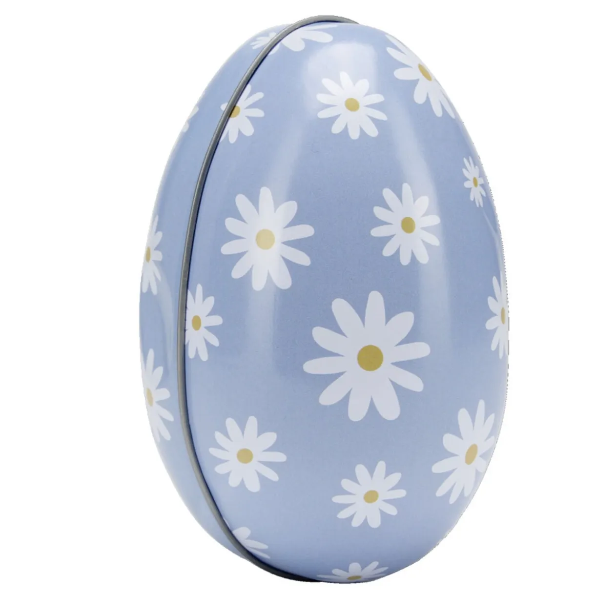 Boîte en fer forme oeuf 13x9xH7cm (3 modèles)