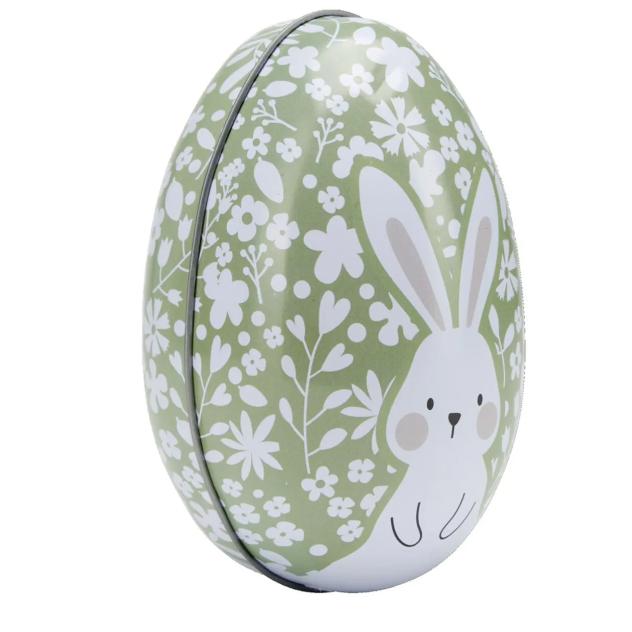 Boîte en fer forme oeuf 13x9xH7cm (3 modèles)