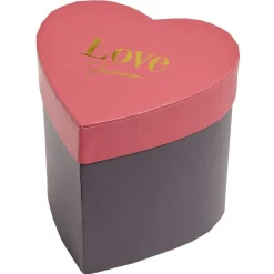 Boîte forme coeur intérieur fleurs séchées 15x15xH14cm < Gifi Discount