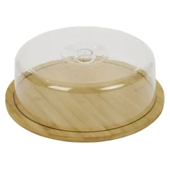Boîte à fromage bambou et plastique Ø28,5xH9cm
