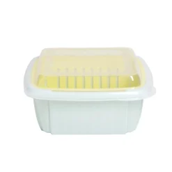Boîte égouttoir plastique vert anis 22x22xH10cm < Gifi Discount