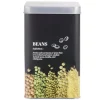 Boîte à légumes secs en métal noir design beans - 10,7x10,7xH.17,5cm