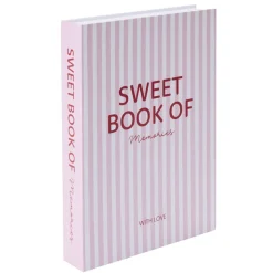 Boîte livre carton “Sweet” rose 18x25cm