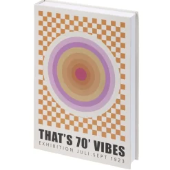 Boîte livre carton “Thats 70's” orange 18x25cm