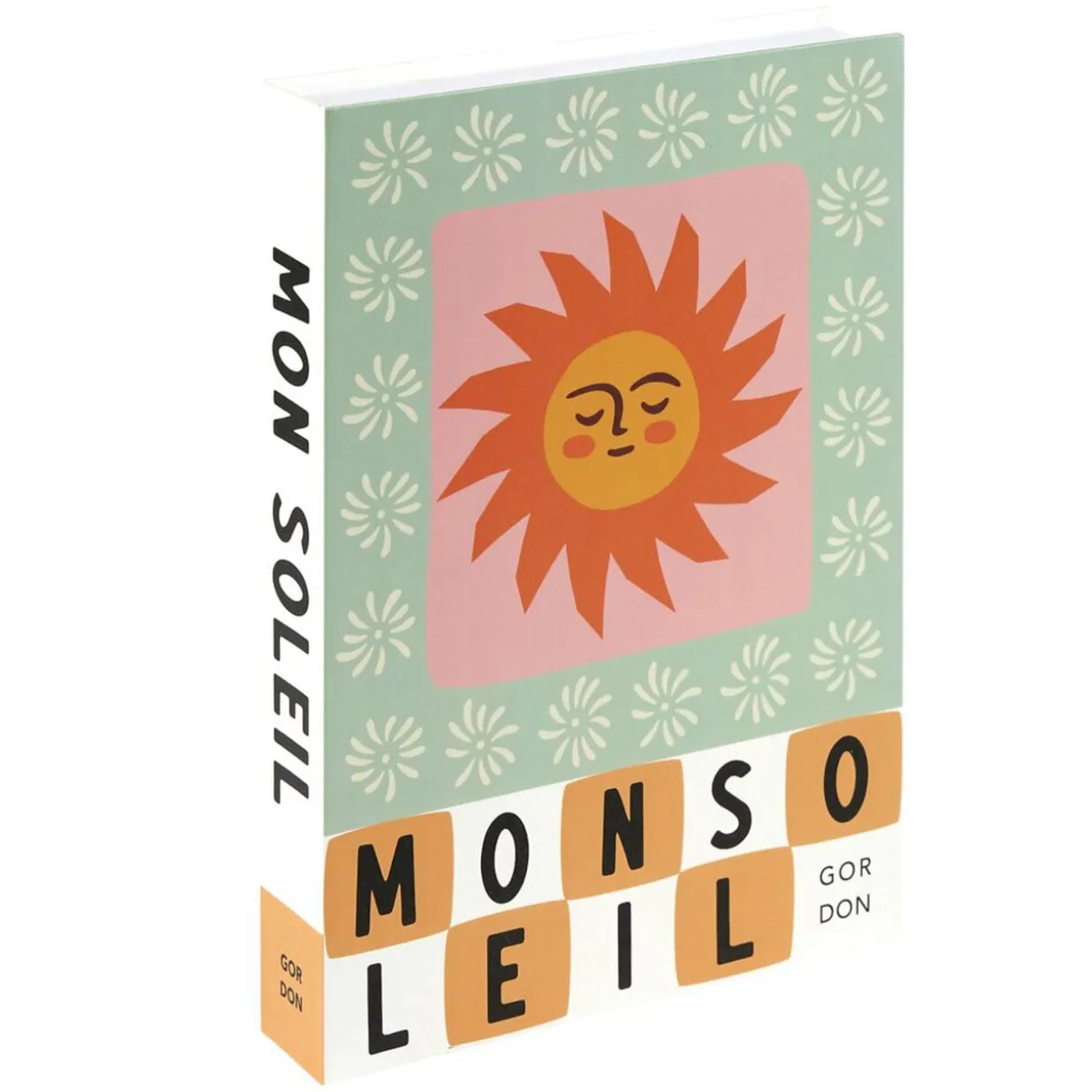 Boîte livre en carton motif tropical 25x18xÉp4cm (2 modèles)