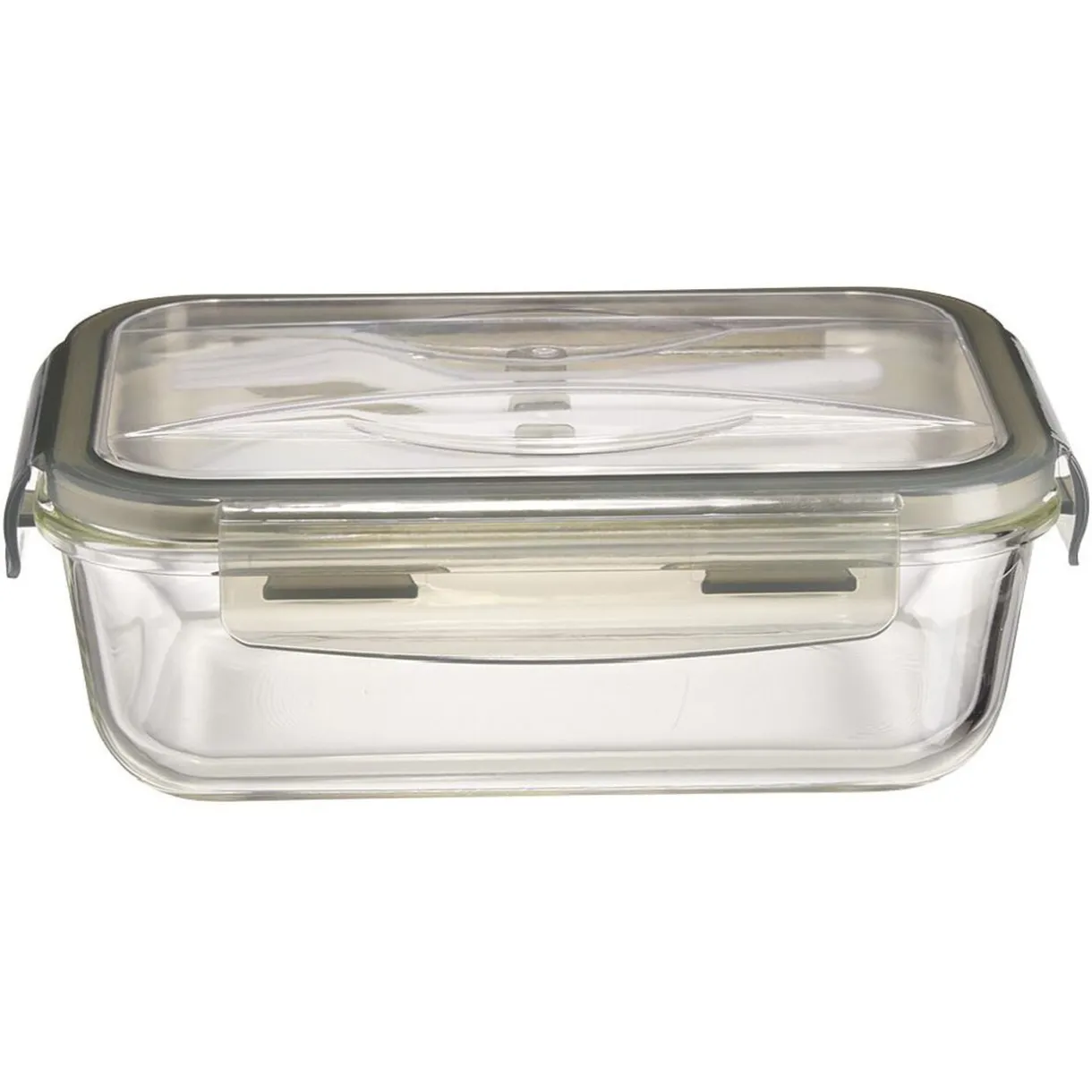 Boîte Lunchbox en verre avec couverts en plastique 1,2L < Gifi Sale