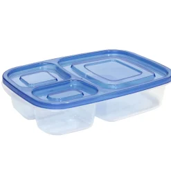 Boîte lunch 3 compartiments 23,5x15xH5cm (Lot de 3) < Gifi Discount