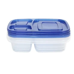 Boîte lunch 3 compartiments 23,5x15xH5cm (Lot de 3) < Gifi Discount