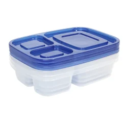 Boîte lunch 3 compartiments 23,5x15xH5cm (Lot de 3) < Gifi Discount