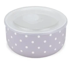 Boîte à lunch x3 céramique motifs pois blancs 225/485/900ml