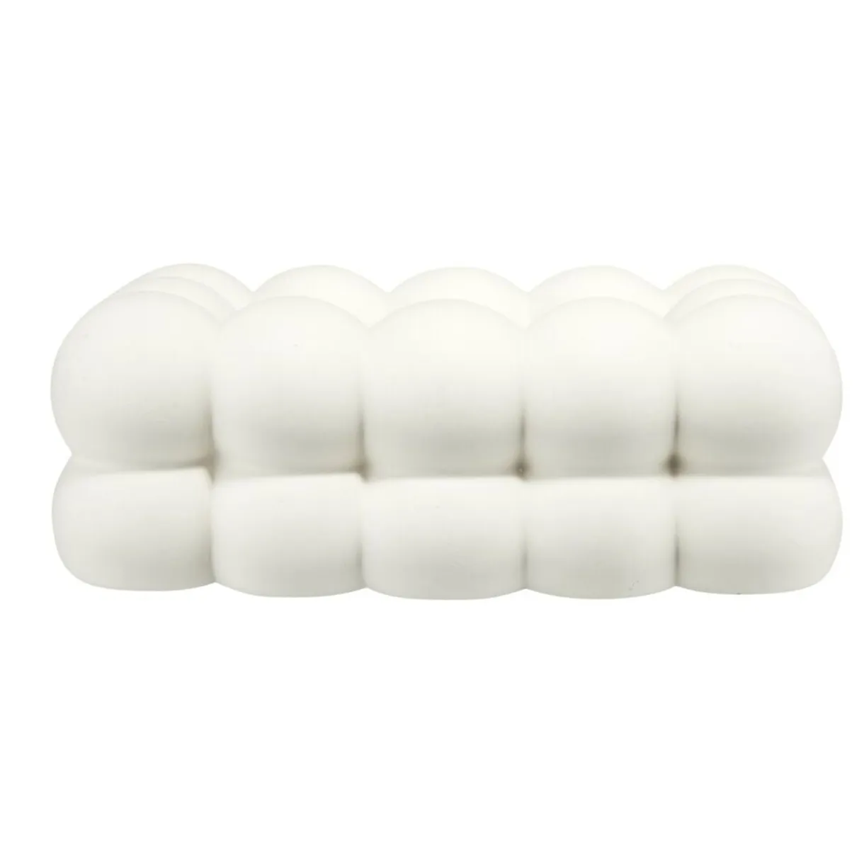 Boîte à mouchoirs décorative forme bubble dolomite blanche 25,5x13,5xH9cm < Gifi Sale