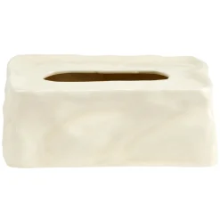 Boîte à mouchoirs en dolomite effet froissé 24x15xH9cm (2 modèles) < Gifi New