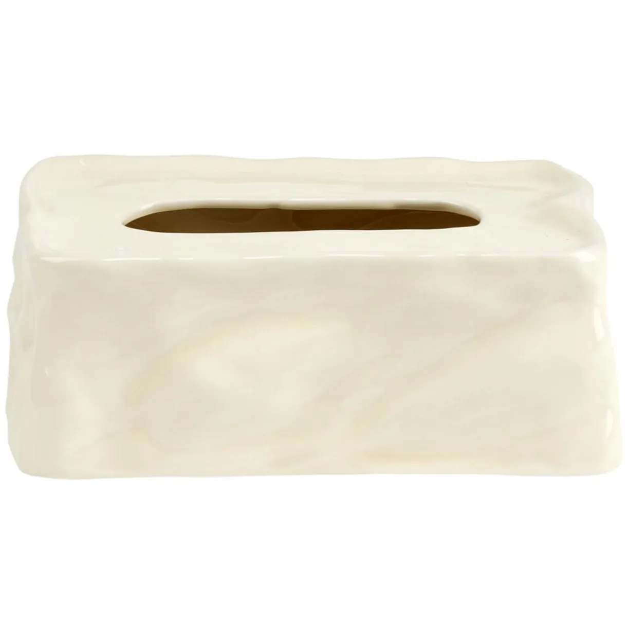 Boîte à mouchoirs en dolomite effet froissé 24x15xH9cm (2 modèles) < Gifi New