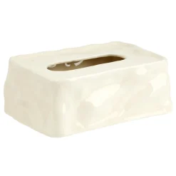 Boîte à mouchoirs en dolomite effet froissé 24x15xH9cm (2 modèles) < Gifi New