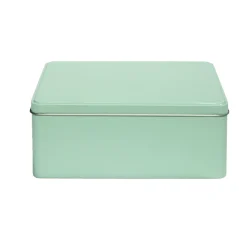 Boîte métal rectangulaire unie 20x14,5xH8cm (3 modèles)